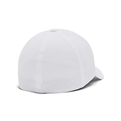 Under Armour Men's Iso-Chill ArmourVent Stretch Fit Hat, (101) White / / White, Large/X-Large