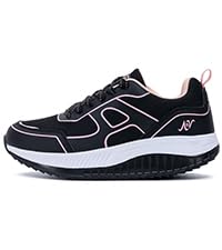 ZF ZEFUHER Women's Walking Shoes with Arch Support Orthotic Plantar Fasciitis Sneakers Tennis Running Shoes BlackRose 9.5