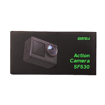 Waterproof Action Camera 4K-Ultra HD 60FPS 24MP 40M Underwater Helmet Vlog WiFi Camera，8X Zoom Touch Dual Screen EIS Stabilization Cam/Wireless Mic/Remote Control/Battery*2/Charger/Accessories Kit