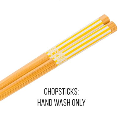 Silver Buffalo Sanrio Hello Kitty and Friends Gudetama Lazy Egg Sailing In Ramen Ceramic Ramen Noodle Rice Bowl with Chopsticks, Microwave Safe, 20 Ounces