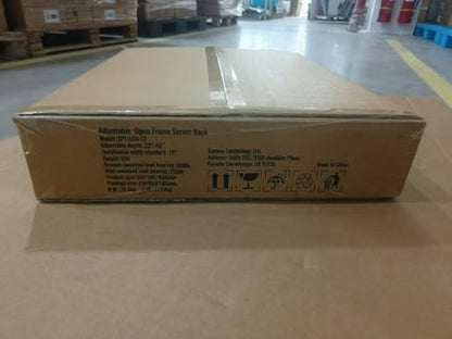 VEVOR 12U Open Frame Server Rack, 23''-40'' Adjustable Depth, Free Standing or Wall Mount Network Server Rack, 4 Post AV Rack with Casters, Holds All Your Networking IT Equipment AV Gear Router Modem