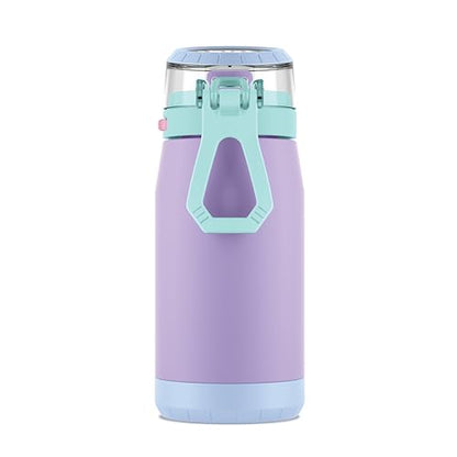 ZULU Kids Flex 12oz Stainless Steel Insulated Water Bottle, Toddler Cup with Silicone Spout, Leak-Proof Locking Flip Lid and Carry Loop for School Backpack, Lunchbox, and Outdoor Sports, Sugar Fairy