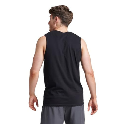 Russell Athletic Mens Cotton Performance Sleeveless Muscle T-Shirt T Shirt, Black, Small US
