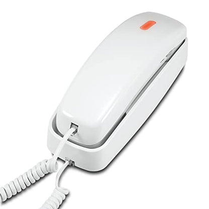 AT&T TRIMLINE 213 Corded Home Phone with Extra Big Buttons & Visual Ringer. No AC Power Required, Improved Easy-Wall-Mount, Lighted Keypad, 10 Speed Dial Keys, Volume Control, Senior Friendly. White