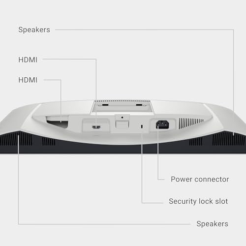 Dell S2425HS Monitor - 23.8 Inch, FHD (1920x1080) Display, 100Hz Refresh Rate 1500:1 Contrast Ratio, TÜV Rheinland Eye Comfort 4 Star, Integrated 2x5W Speaker, Height/Tilt/Swivel/Pivot - Ash White