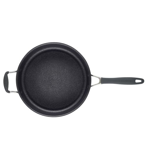 Circulon A1 Series with ScratchDefense Technology Nonstick Induction Sauté Pan with Helper Handle and Lid, 5 Quart, Graphite