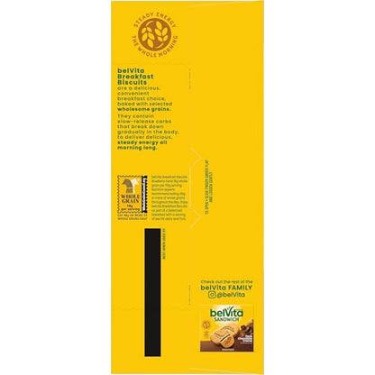 belVita Blueberry Breakfast Biscuits, Value Pack, School Snacks, 12 Packs (4 Biscuits Per Pack)