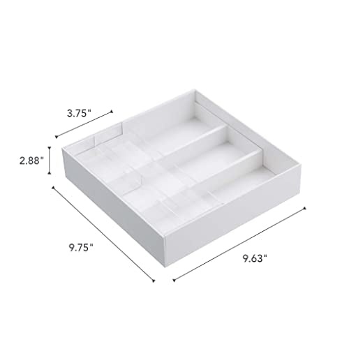 Yamazaki Home Tower Cutlery Drawer Organizer - Kitchen Silverware Utensil Storage Tray - Expandable Ii - Abs Plastic