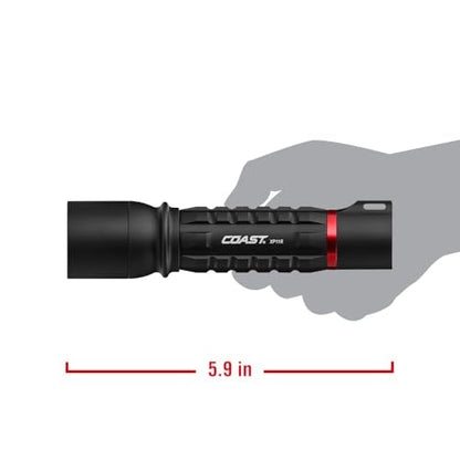 COAST XP11R Rechargeable Dual Power LED Flashlight, 3000 Lumens, Black