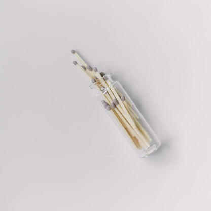 River Birch Decorative Matches in a Bottle with Striker - Cute & Colored Matches - 3 Bottles, Gray Tip, 60 Matches