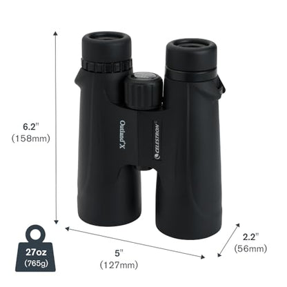 Celestron – Outland X 10x50 Binoculars – Waterproof & Fogproof – Binoculars for Adults – Multi-Coated Optics and BaK-4 Prisms – Protective Rubber Armoring, Black