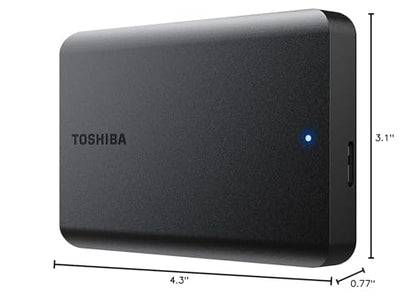 Toshiba Canvio Basics 4TB Portable External Hard Drive USB 3.0, Black - HDTB540XK3CA