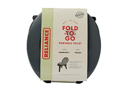 Reliance Products FOLD-to-GO Folding Portable Camping Toilet | 300 Pound Capacity | Compact & Lightweight