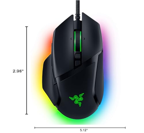 Razer Basilisk V3 Customizable Ergonomic Gaming Mouse: Fastest Gaming Mouse Switch - Chroma RGB Lighting - 26K DPI Optical Sensor - 11 Programmable Buttons - HyperScroll Tilt Wheel - Classic Black