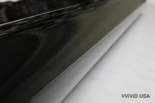 Black High Gloss Realistic Paint-Like Microfinish Vinyl Wrap Roll with VViViD XPO Air Release Technology (6ft x 5ft)