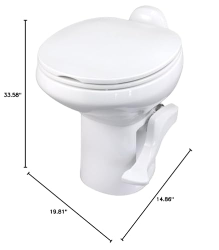 Thetford 42058 Aqua-Magic Style II RV Toilet, White, High Profile