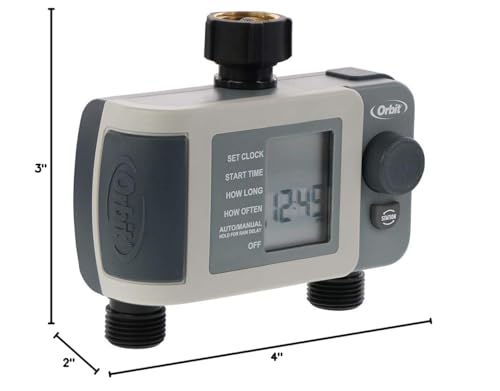 2-Outlet Programmable Hose Faucet Timer