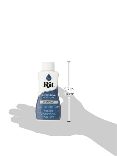 Rit Purpose Liquid Dye, Fabric, Denim Blue, 236ml