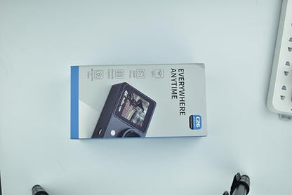 TIMNUT 4K Action Camera Touchscreen - Dual Screen Ultra HD EIS WiFi Sports Camcorder, 40M Waterproof, 170 Wide Angle Vlog Camera, 20MP Underwater with Remote Control and 2 Batteries