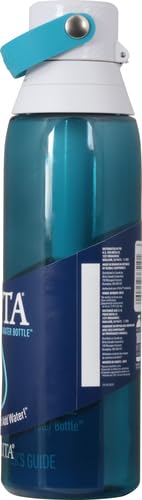 Brita Insulated Filtered Water Bottle with Straw, Reusable, BPA Free Plastic, Sea Glass, 26 Ounce