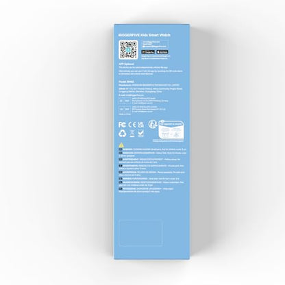 BIGGERFIVE Smart Watch for Kids, 1.8" Fitness Tracker Watch Pedometer, Heart Rate, Sleep Monitor, IP68 Waterproof, Calorie Step Counter, Puzzle Games with/Without APP for Girls Boys Teens 5-16, Black