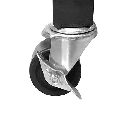 Seville Classics UltraGraphite Wood Top Workbench on Wheels with Sliding Organizer Drawer Table, 48", Graphite