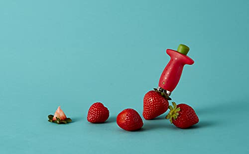 Chef'n Original Stem Gem Strawberry Huller, Red/Green - 102-138-005