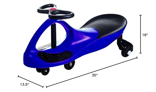 Wiggle Car - Ride on Toy for Ages 3 and Up - Toddler Ride on Toys with no Batteries, Gears, or Pedals Just Twist, Wiggle, and Go by Lil’ Rider (Blue)