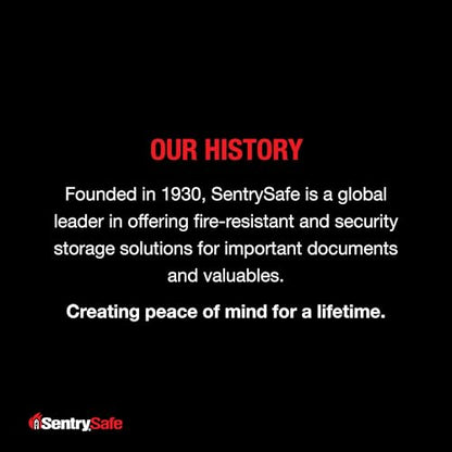 SentrySafe Small Safe, Black Lock Box with Combination Lock for Office or Dorm Secures Money, Passport, Jewelry, 0.05 Cubic Feet, Exterior: 2.6 in. H x 5.9 in. W x 8.0 in. D, ‎P005C