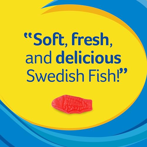SWEDISH FISH Mini Soft & Chewy Candy, Family Size, 1.8 lb