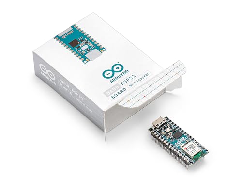 Arduino Nano ESP32 with Headers [ABX00083] – ESP32-S3, USB-C, Wi-Fi, Bluetooth, HID Support, MicroPython Compatible for IoT & Embedded Projects