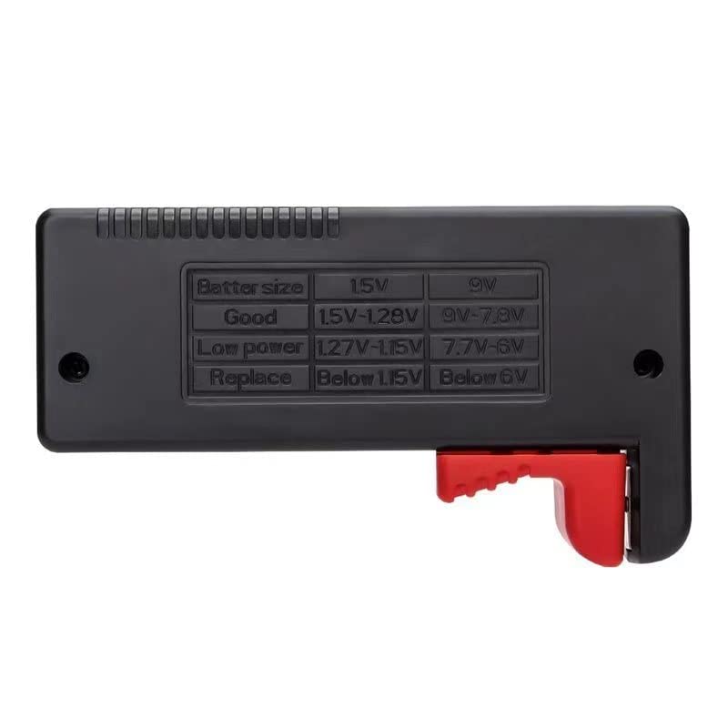 2 Pack Battery Tester, Universal Battery Checker for AA/AAA/C/D / 9V / 1.5V Button Cell Batteries Household Battery Life Level Testers Power Monitor Meter (Requires No Battery for Operation)