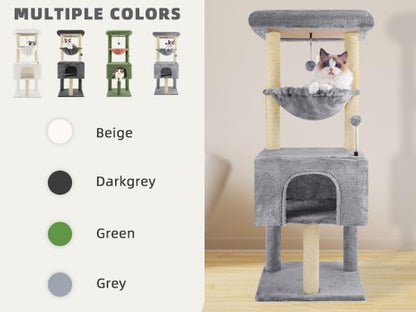 ROYPET Fashion Design 43.3" Cat Trees with Cat Houses,Grey