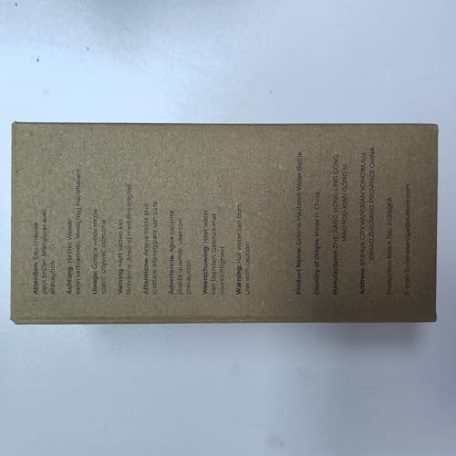 8 oz Water Bottles Made of 304 Stainless Steel, Small Water Bottles Double Wall Vacuum Insulation for Hot&Cold Drinks, Water Bottle Purse with Carry Handle - 100% Leakproof (Grayish Blue)