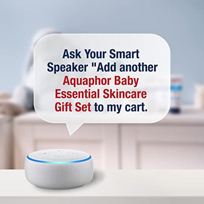 Aquaphor Baby Skin Care Essentials Gift Set with Baby Wash and Shampoo (16.9 Fl Oz) + Healing Ointment for Chapped Skin and Drool Rash (7Oz) + Diaper Rash Cream (3.5Oz), Hypoallergenic