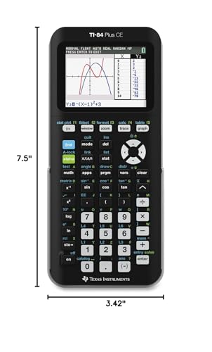 Texas Instruments TI-84 Plus CE Color Graphing Calculator, Black