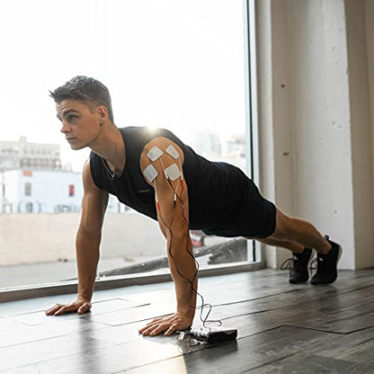 Roscoe Medical TENS Unit and EMS Muscle Stimulator - 4-Channel OTC TENS Machine for Back Pain Relief, Lower Back Pain Relief, Neck Pain, Includes Case, Pain Relief, Muscle Recovery