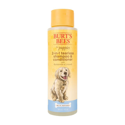 Burt's Bees for Pets Tear Free Puppy Shampoo and Conditioner - Tearless Dog Wash for Puppies, Pet Grooming Supplies, Gentle Dog Shampoo and Conditioner, Puppy Essentials for Easy Groom, 16 Fl Oz