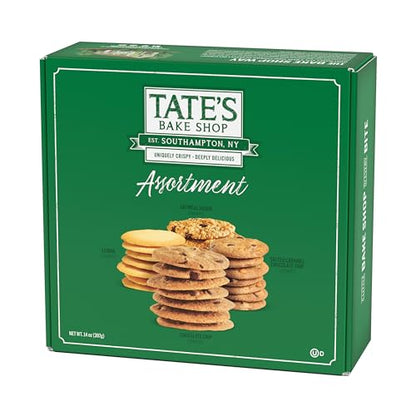 Tate's Bake Shop Cookies Gift Box, Chocolate Chip, Oatmeal Raisin, Salted Caramel and Lemon Cookies, 14 oz