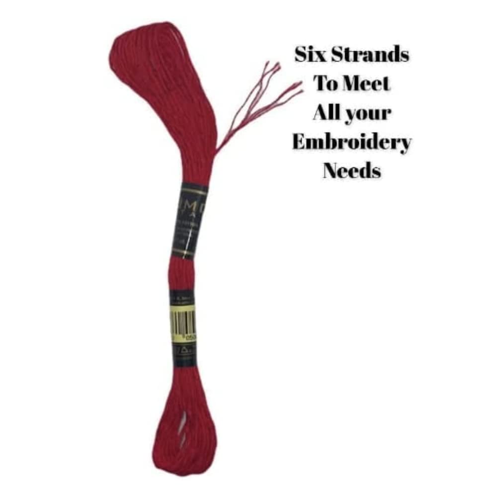 UMC STAG Pack of 12 Premium Embroidery Thread | 100% Egyptian Cotton Premium Skeins | Cross Stitch Embroidery Floss | Oeko TEX Certified Stranded Cotton | Ideal for Arts & Crafts (White-12)