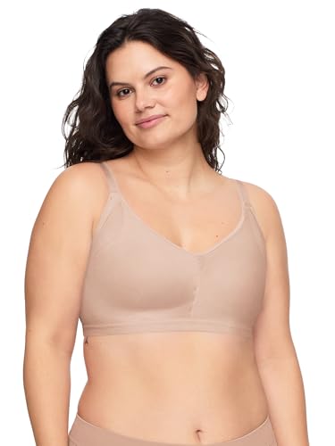 Warner's womens Easy Does It Underarm Smoothing With Seamless Stretch Wireless Lightly Lined Comfort Rm3911a Bra, Toasted Almond, X-Small US
