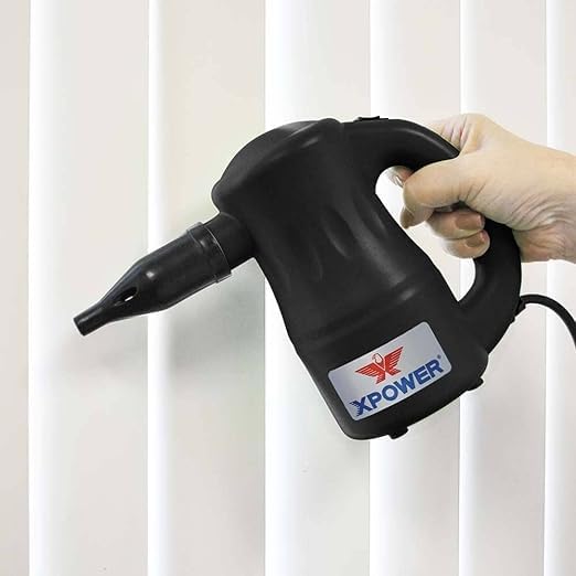 XPOWER A-2 Airrow Pro Electric Air Duster for Dusting, Drying, Inflating, Car Detailing, Computer, Leaf Blowing, 90 CFM, 7 Nozzles+2 Brushes, High Performance Motor, Eco-Friendly, Jet Black