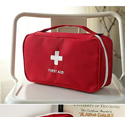 First Aid Bag - First Aid Kit Bag Empty for Home Outdoor Travel Camping Hiking, Mini Empty Medical Storage Bag Portable Pouch (Red)