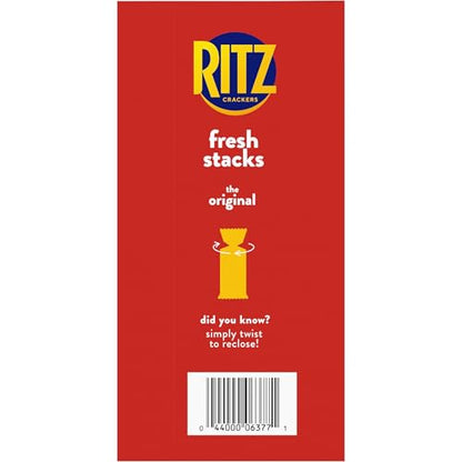 RITZ Fresh Stacks Original Crackers, Party Size, Travel Snacks, 23.7 oz (16 Multi Snack Packs)