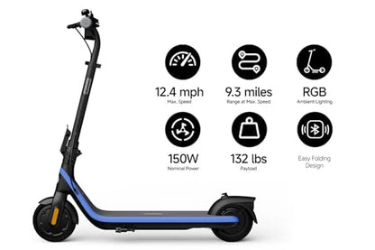 Segway Ninebot eKickScooter C2 Pro w/9.3 mi Max Operating Range & 12.4 mph Max Speed, Kids Electric Scooter Designed for Teens Ages 9+, UL-2272 Certified