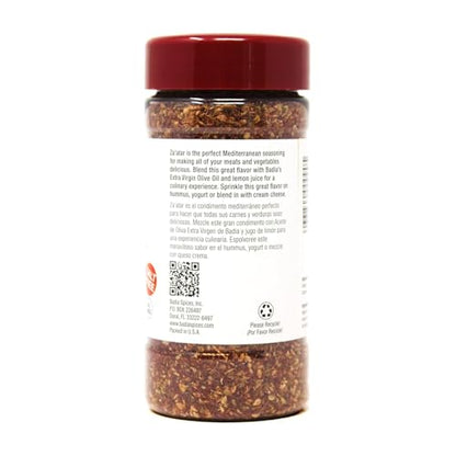 Badia Za'atar Mediterranean Seasoning Blend, 4 oz - Sesame Seeds, Sumac, Spices, Salt Free, Kosher, Halal, No MSG, Gluten Free