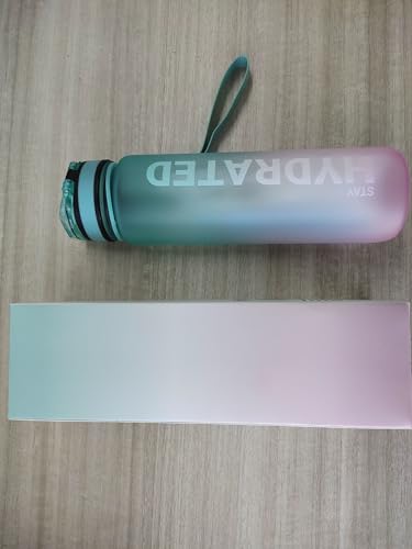 Sahara Sailor Water Bottle 32oz, Durable and Leakproof Water Bottles Motivational with Time Marker, Tritan, BPA Free, Wide Mouth with Easy Clean Brush for Gym, Travel, Home, School, Office (1 Bottle)