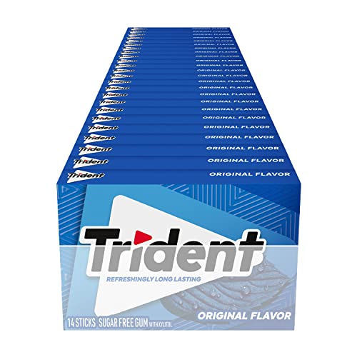 Trident Original Flavor Sugar-Free Chewing Gum, 14 Pieces (Pack of 24) (336 Total Pieces)