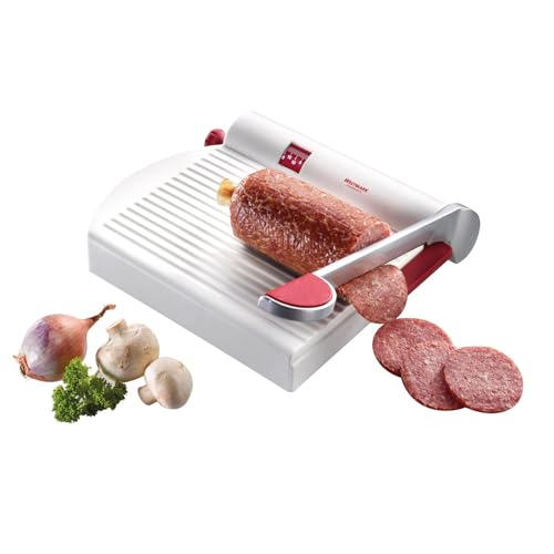 Westmark Germany Multipurpose Stainless Steel Cheese and Food Slicer with Board and Adjustable Thickness Dial (White) -