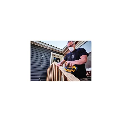 DEWALT 20V MAX Orbital Sander Cordless, 5-Inch Sander Tool, 2.Ah, 8,000-12,000 OPM, Variable Speed Dial, Storage Bag, Battery and Charger Included (DCW210D1)